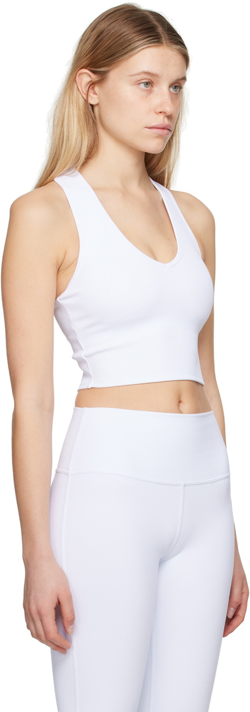 Alo White Goddess Tank Top