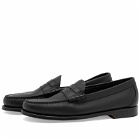 Bass Weejuns Men's Larson Soft Penny Loafer in Black Leather