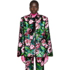 Richard Quinn Black Floral Embellished Jacket