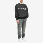 Purple Brand Men's Fleece Crew Sweat in Black