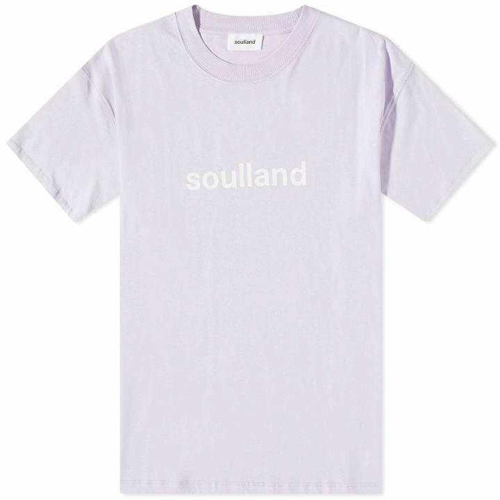 Photo: Soulland Men's Ocean T-Shirt in Pastel Lilac