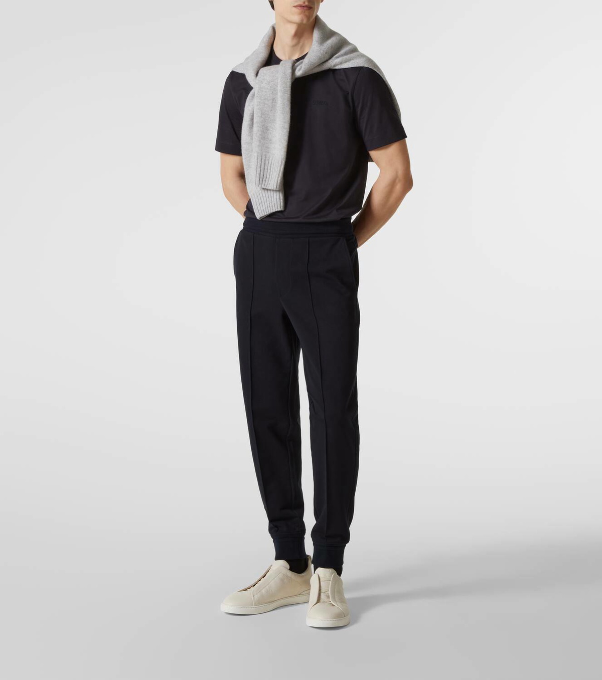 Zegna Cotton-blend jersey sweatpants