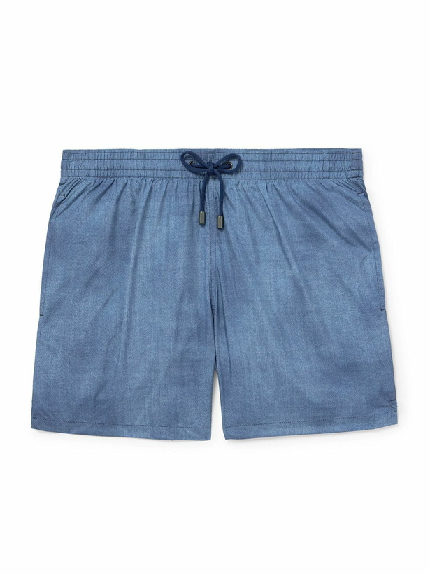 Photo: Canali - Straight-Leg Mid-Length Swim Shorts - Blue