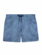 Canali - Straight-Leg Mid-Length Swim Shorts - Blue