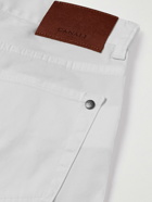 Canali - Straight-Leg Cotton-Blend Twill Trousers - White