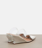 Alaïa Le Coeur patent leather wedge mules