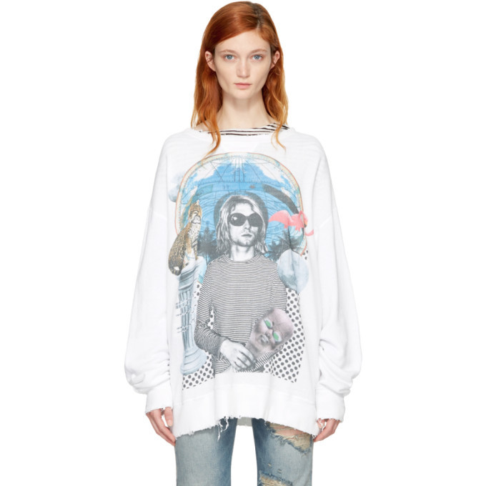 R13 White Kurt Sweatshirt R13