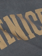 Remi Relief - Logo-Print Cotton-Fleece Hoodie - Gray