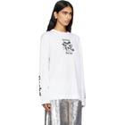 Simone Rocha White 'Coming Up Roses' Print Long Sleeve T-shirt