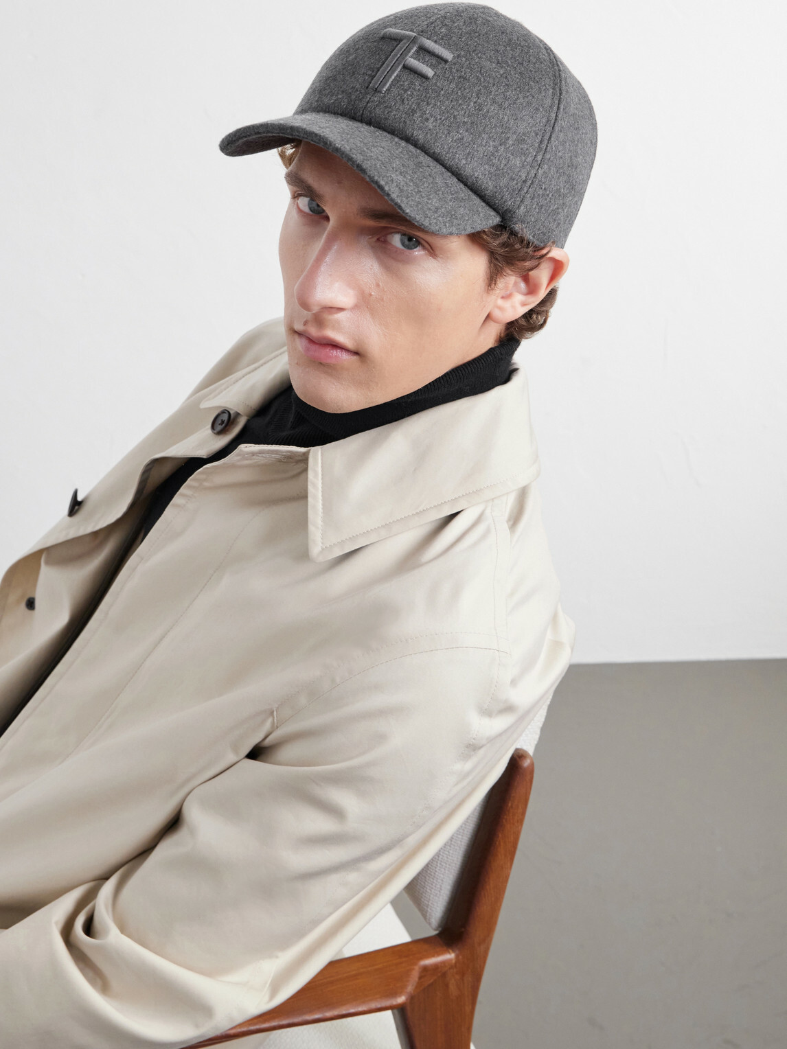 TOM FORD - Logo-Embroidered Cashmere Cap - Gray