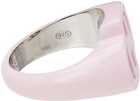D'heygere Pink Logo Signet Ring