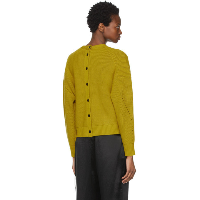 Proenza Schouler Green Button Back Cardigan Proenza Schouler