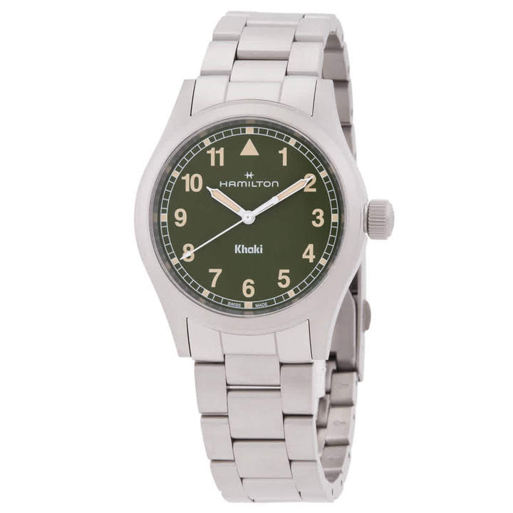 Photo: Hamilton Khaki Field Quartz Green Dial Watch H69401160