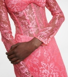 Rasario Corset lace midi dress