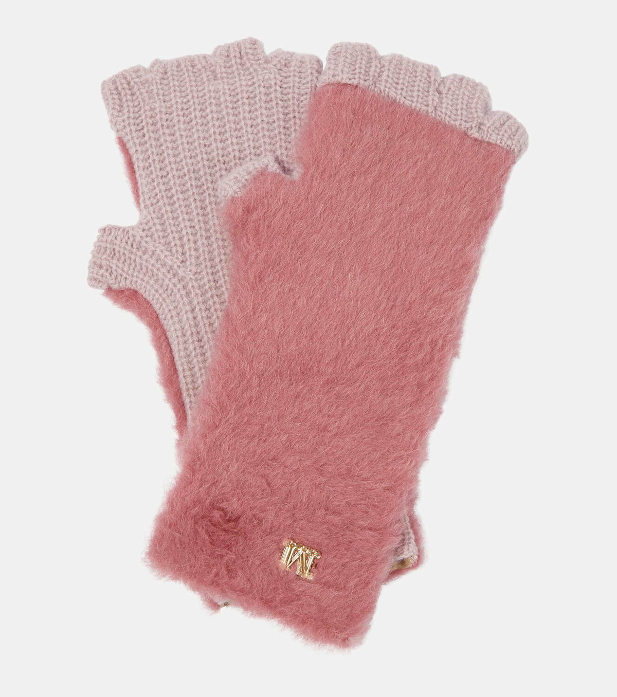 Teddy Fur Mittens Dusky Pink Teddy Fur Mittens Dusky Pink