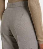 Max Mara Checked virgin wool wide-leg pants