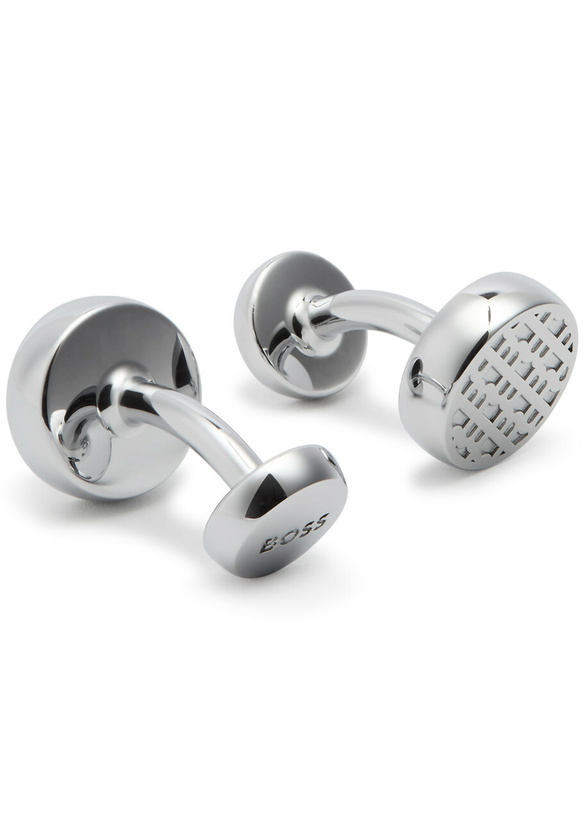 Photo: Boss Monogrammed Cufflinks - Silver - One Size