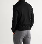 TOM FORD - Cotton, Silk and Cashmere-Blend Jersey Zip-Up Sweater - Black