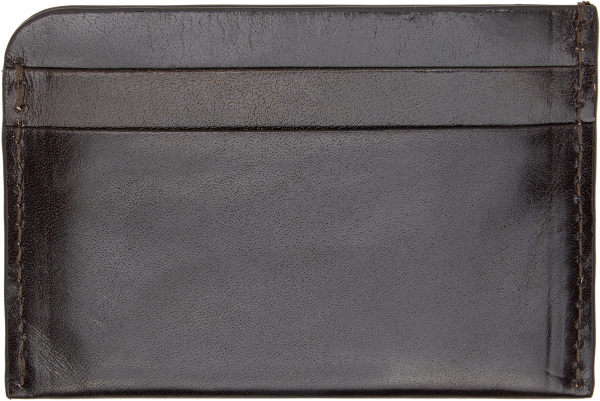 Dries Van Noten Brown Leather Card Holder