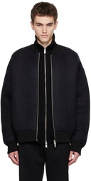 Jil Sander Black Zip Sweater