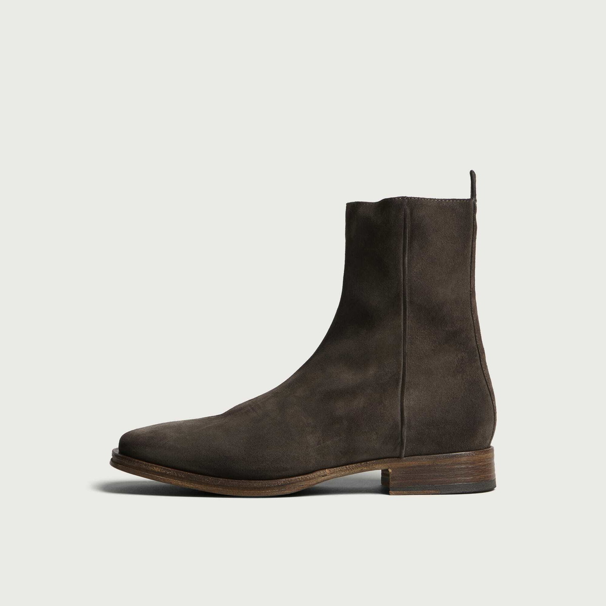 Acne Studios Men's Bebe Suede Boots in Taupe Grey