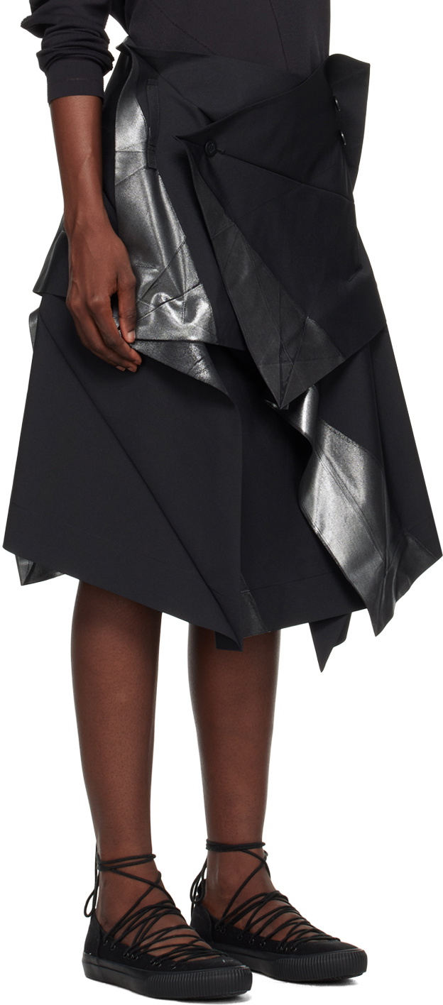 132 5. ISSEY MIYAKE Black Standard Midi Skirt