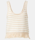 The Upside Freida knitted striped cotton top