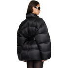 Balenciaga Black Belted Hourglass Short Puffer Down Jacket