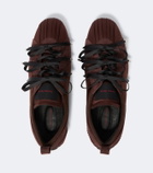 Simone Rocha Ballerina Grip suede-trimmed satin sneakers