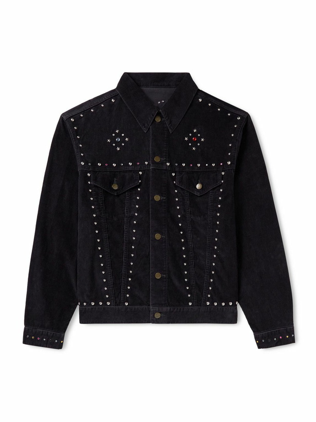 Photo: Needles - Studded Cotton-Blend Corduroy Jacket - Black