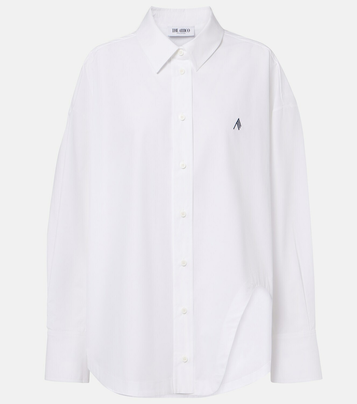 The Attico Asymmetric cotton poplin shirt