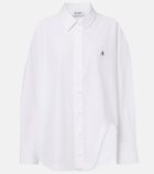 The Attico Asymmetric cotton poplin shirt