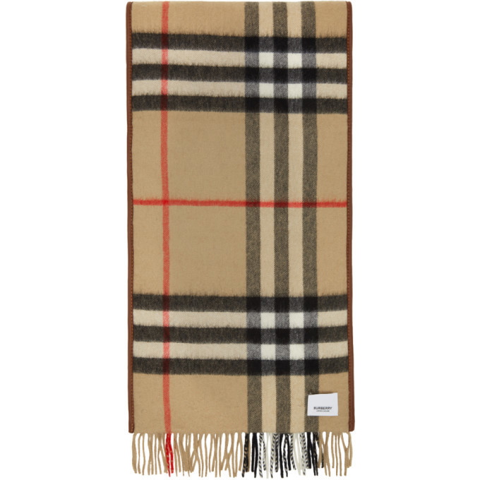 Photo: Burberry Brown and Beige Cashmere Quilted Scarf