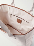 Zegna - Cabas Leather-Trimmed Cotton-Canvas Tote Bag