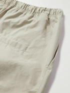 FEAR OF GOD ESSENTIALS - Straight-Leg Logo-Appliquéd Cotton-Blend Drawstring Trousers - Gray