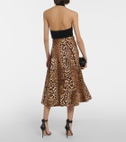 Carolina Herrera Leopard-print midi skirt