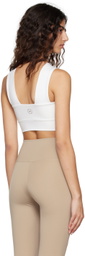 HÉROS White 'The Strap Crop' Sport Top