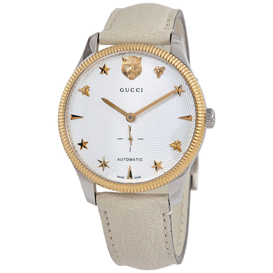 Gucci G-Timeless Automatic Silver Dial Mens Watch YA126348
