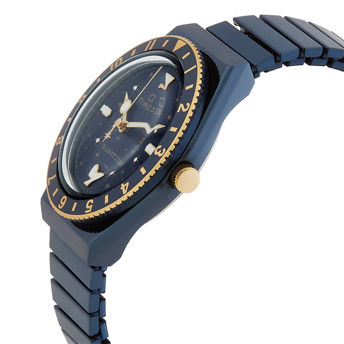 Timex Q Celestial Quartz Blue Dial Ladies Watch TW2V53500