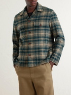 Hartford - Checked Wool-Blend Overshirt - Green
