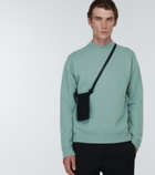 Jil Sander - Leather-trimmed crochet crossbody bag