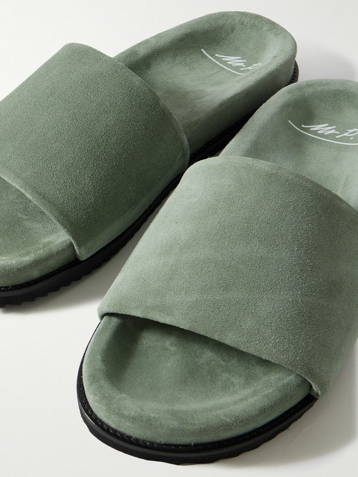 Mr P. - David Regenerated Suede by evolo® Sandals - Green