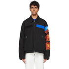 Dries Van Noten Black Len Lye Edition Velcro Patch Jacket