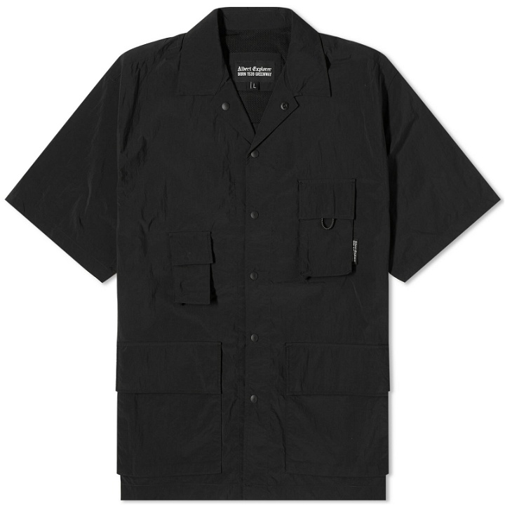 Photo: Uniform Bridge Men's Multi Pocket Short Sleeve Shirt in Black