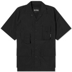 Uniform Bridge Men's Multi Pocket Short Sleeve Shirt in Black
