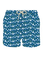 MC2 Saint Barth Man Light Fabric Swim Shorts With Tequila Print