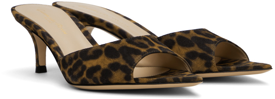 Gianvito Rossi SSENSE Exclusive Brown Elle 55 Mules