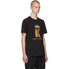 Dolce and Gabbana Black King Patch T-Shirt