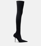Victoria Beckham 100 jersey over-the-knee boots