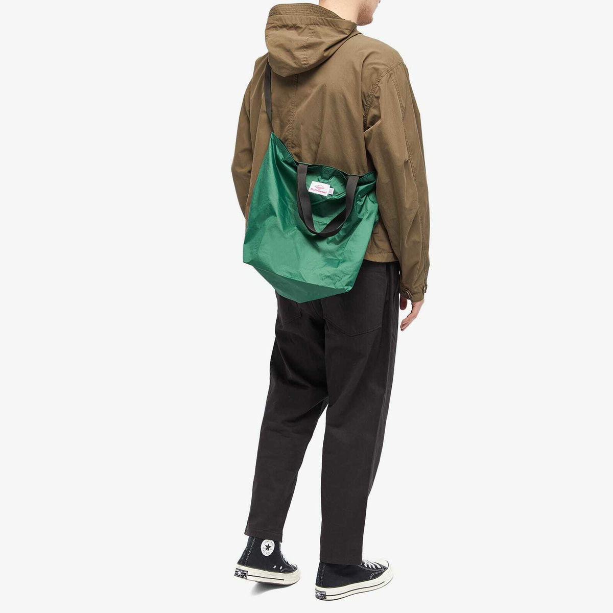 Battenwear Men s Packable Tote in Forest Green Black Battenwear